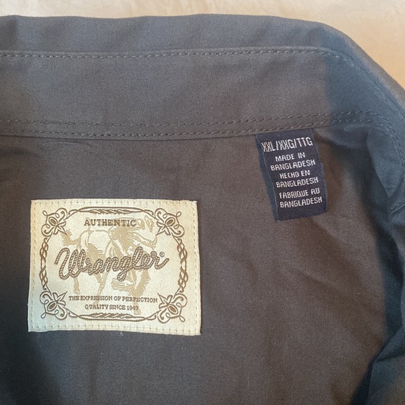 Wrangler Men’s Rodeo Ben Diamond Pearl Snap Longsleeve Shirt - Picture 3 of 3